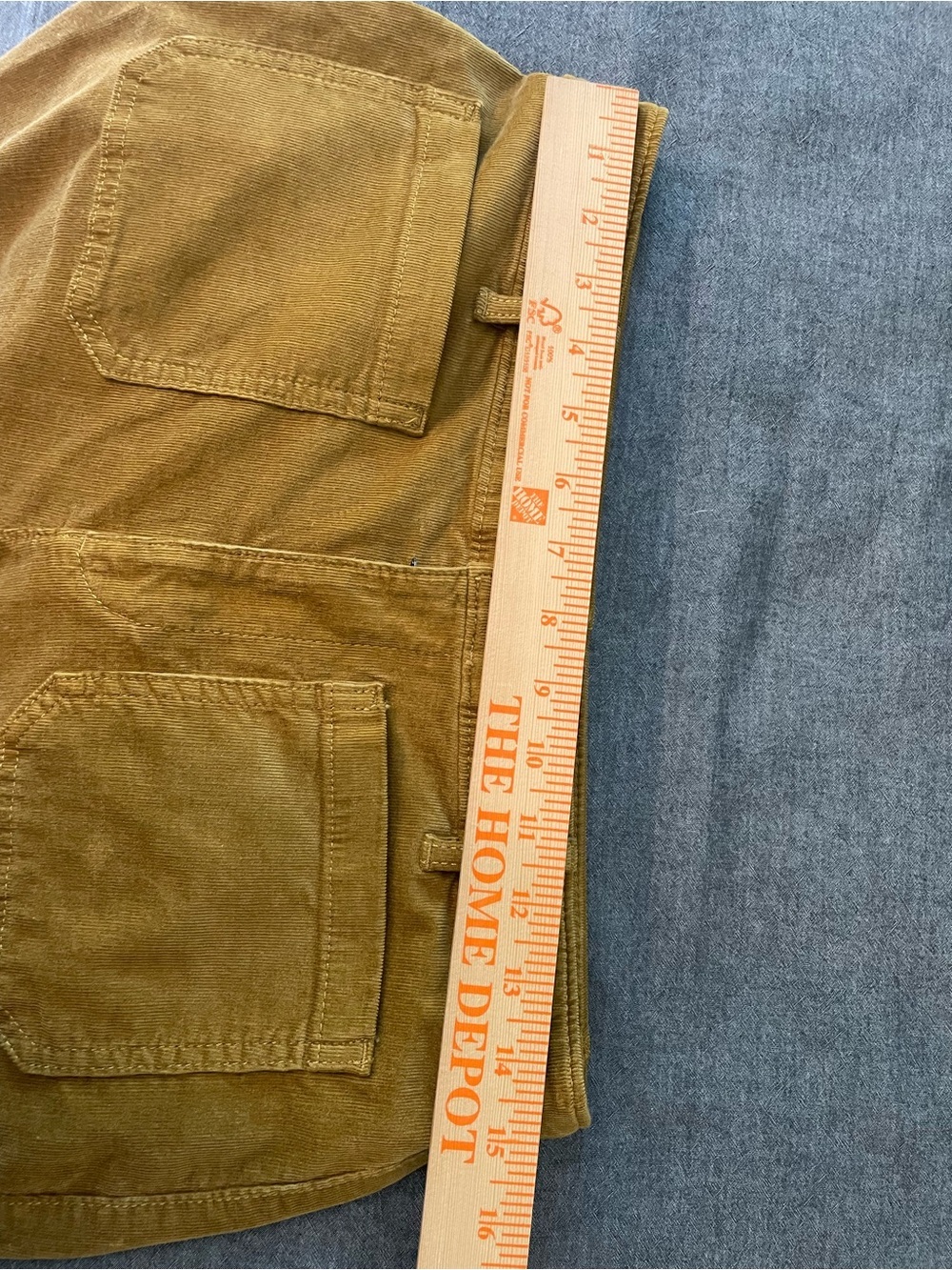 Ann Taylor LOFT THE PALMER Mustard Yellow Brown Wide Leg Corduroy Boho Pants 6 - Picture 6 of 14